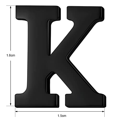 Image of HONEY BEAR Initial Alphabet Letter Lapel Pins Collar Badge Brooches for Mens /Womens Shirt Dress Decoration Black