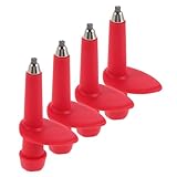 Parliky 4 Piezas Puntas para Bastones de Senderismo con Núcleo de Tungsteno Antideslizantes y Resistentes al Frío Accesorios para Bastones de y Esquí Alta Visibilidad Roja para