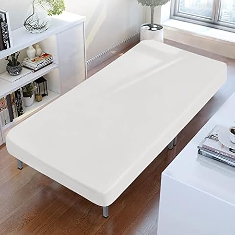 Cot Sheet 31" x 75", Cot Size Mattress Sheets Fitted with Narrow Twin/Camp Bunk/Rvs Bunk/Guest Beds/Army Cots/Trifold Mattress, Super Soft Breathable Microfiber Bed Cover, Bottom Sheet, White Cover