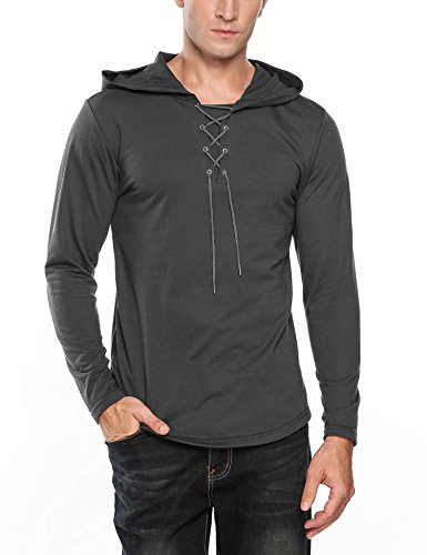 JINIDU Men's Long Sleeve Workout Jogging Cotton Hoodie Pullover Sweatshirts