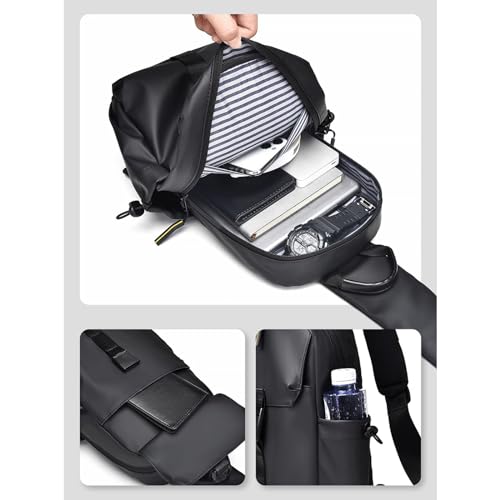 Sling Bag for Men with Water Bottle Holder 2024 Anti Theft Chest Shoulder Bags Travel Crossbody Bag Day Backpack4