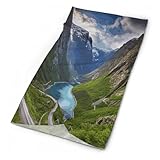 LDGSUPH Norwegian Fjords Neck Gaiter for Adult Soft Dust-proof Windproof Face Cover Fashion Neck Cozy Gator Scarf Multipurpose Sunscreen Breathable Bandana Face Mask Scarf