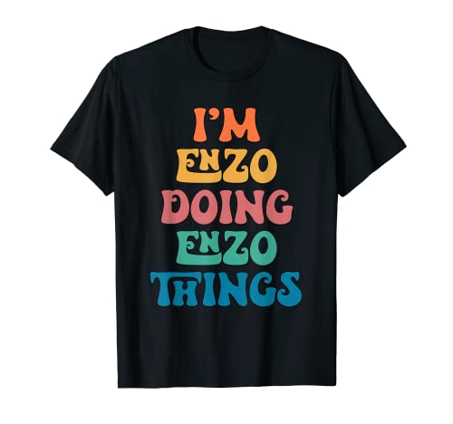 Nombre divertido de Enzo, soy Enzo haciendo cosas Enzo Camiseta