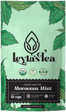 Moroccan Mint Loose Leaf Tea | Eco-Conscious Biodegradable Kraft Bag | by Leyla's Tea