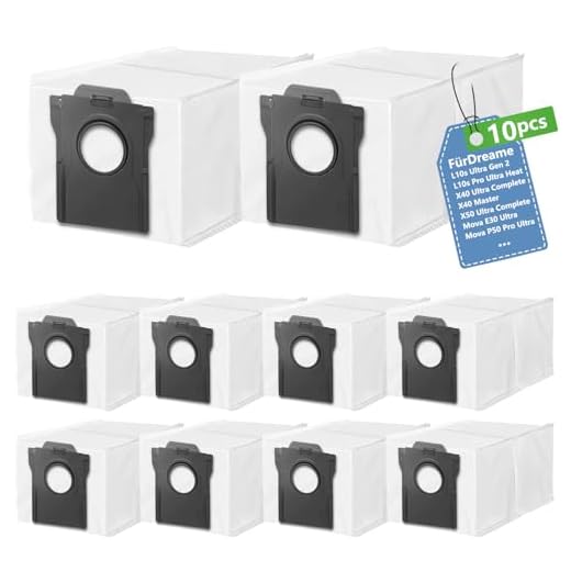 10 Staubbeutel für Dreame l40s pro ultra/L10s Ultra Gen 2/Gen 3,für Dreame L50 Pro/X40/X50/L40S/L10/X20/X30/Aqua10 Ultra,für Mova P50/E30/Z60/P10/V50 Roboter Staubsauger