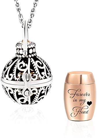 Vintage Hollow Flower Urn Necklace for Ashes Forever in my heart Memorial Locket Pendant Jar Keepsake Cremation Jewelry
