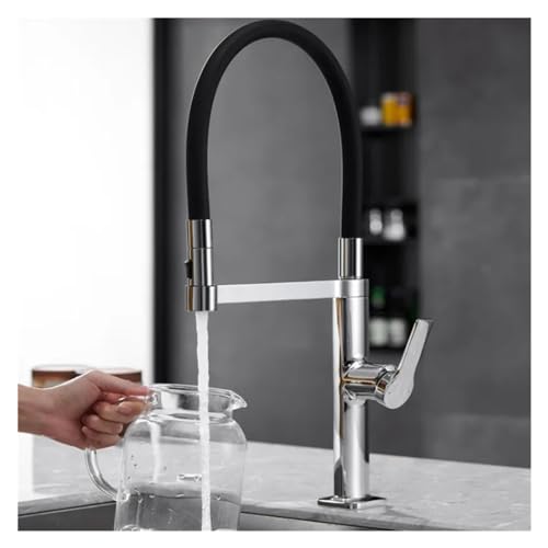 Evier de cuisine équipé d'un robinet extractible contre la saleté - 4