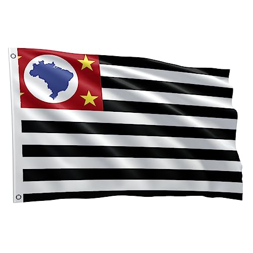 Bandeira Dos Estados Brasileiros Grande 1,50 X 0,90 M (São Paulo BDSPA150)