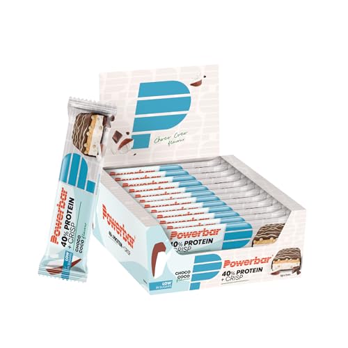Powerbar 40% Protein Plus Crisp Choco Coco 12 x 40 g - Barrita alta en proteínas y baja en azúcar