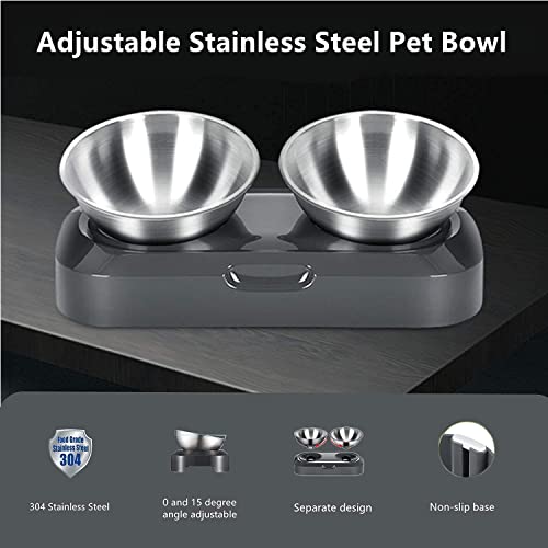 Pewingo BRACETEK Raised Cat Bowl With Stainless Steel thumb #2