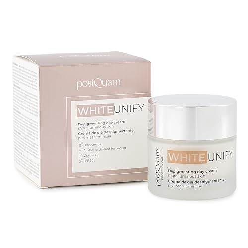 Postquam Crema Antimanchas Facial SPF 20 White Unify 50 ml con Niacinamida y Vitamina C para Tratar Manchas - Cuidado Despigmentante de Día