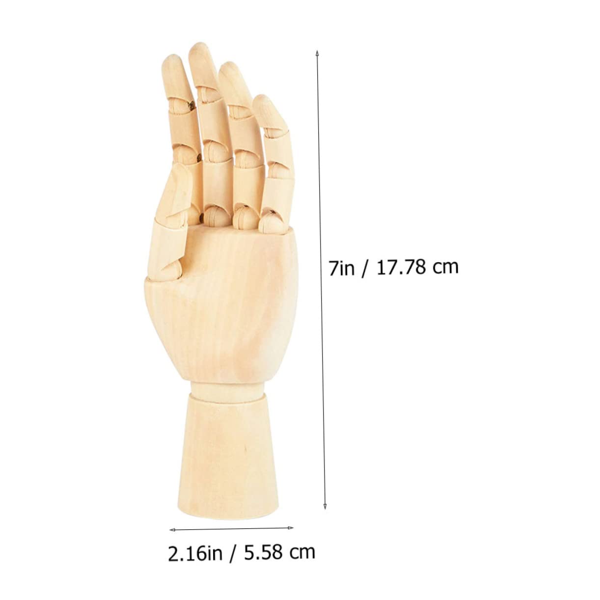 MUELODSIC 2Pcs Hand Models for Sketching Flexible Jointed Left and Right Hands for Artists Photography Props Desktop Decor Durable Craft Decoration