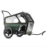 TAXXI Dog L Hundeanhänger für Fahrrad – Stabiler Fahrradanhänger für Hunde bis 40 kg – mit Einstieg vorn & hinten, Netzfenster, Reflektoren, Kupplung – faltbar & wetterfest