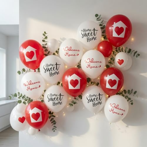 Home Sweet Home Balloon Mix, 12 Count Standard Size, Housewarming Party Theme, Real estate Open House New Home Owners Party Latex Balloon 12" Decorations - Image 4