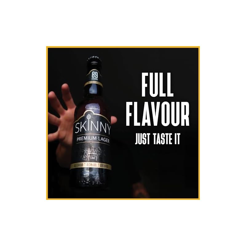 Skinny Lager, 4.0% Beer, Gluten FREE Beer, Full Flavoured Lager, Low Calorie Beer, Low Carb Beer, Vegan & Kosher Certified Lager, Premium Taste - Image 9