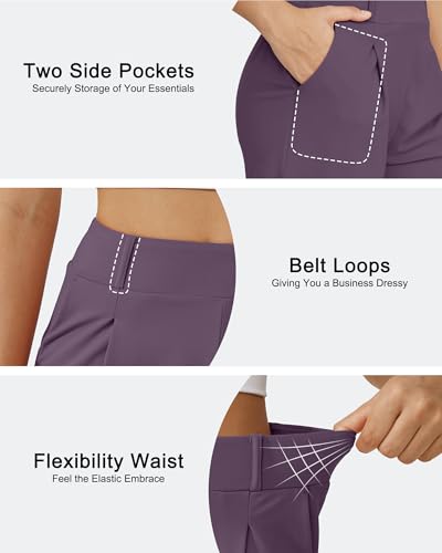 Image of G4Free EverGoing Dressy Casual Shorts for Women 4 inch High Waisted Summer Lounge Pleated Shorts with Pockets