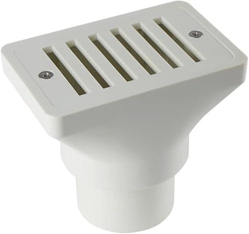 YXQ Desagüe de piso de 2 pulgadas de ABS blanco rejilla de drenaje de agua desbordamiento de agua base accesorios de repuesto para piscina