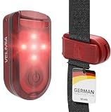 VELMIA Running Light for Runners (2 Pack) for Maximum Safety Through Visibility I Clip On Strobe & Reflective Gear - Dogs, Walking, Bike Taillight, Stroller