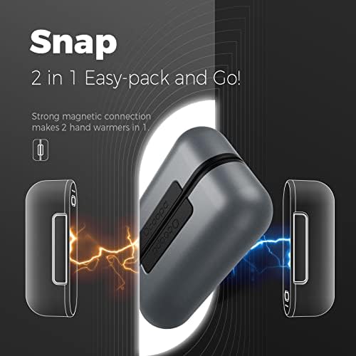 OCOOPA Hand Warmers Rechargeable 2 Pack, Magnetic Electric Handwarmer, 16 Hrs Warmth 4 Levels Heat Up to 145, USB-C Portable Charger 10000mAh, Raynauds, Golf, Tech Gifts for Men, Union UT2s(MagTwins)