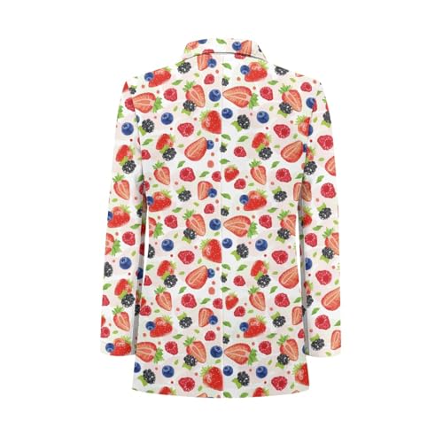 JooMeryer Mens Fruit Lemon Strawberry Blazer Long Sleeve One Button Notched Lapel Business Suit Jacket4
