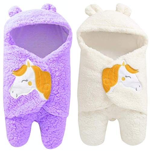 Image of BRANDONN Baby Blanket Newborn Gift Pack of Swaddle Wrapper, 0-9 Months, Length 68 cm x Width 68 cm