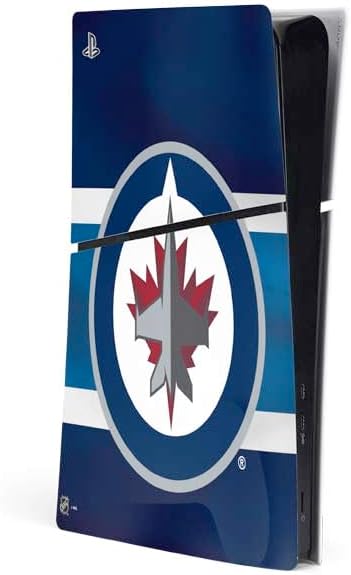 Skinit Decal Gaming Skin Compatible with PS5 Slim Digital Edition Console - Officially Licensed NHL Winnipeg Jets Alternate Jersey Design