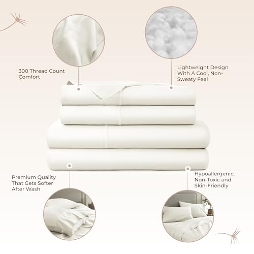 Image of Whisper Organics 100% Organic Cotton Bed Sheets with Deep Pocket 3 Pc. Set
