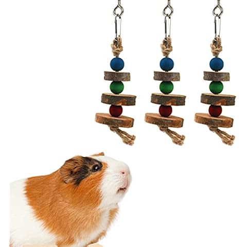 YKD 3Pcs Small Animal Natural Applewood Chew Toy, YKD Castle House Series Accessories for Chinchilla, Guinea Pigs, Hamsters Teeth Grinding Cover