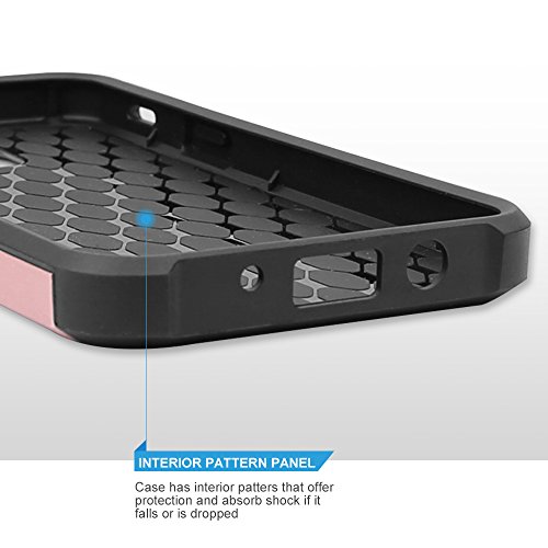 Tjs Galaxy J3 2018/J3 V 2018/J337/Express Prime 3/J3 Star/J3 Orbit/J3 Achieve/J3 Prime 2/Amp Prime 3/Sol 3 Case, Hybrid Shockproof Case Cover (Rose Gold) #TOP4