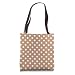 Small Polka Dot Pattern in White on Brown AEV495 Tote Bag