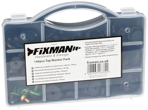 Fixman 795475 Coffret de Rondelles assorties pour robinet 140 pièces