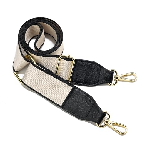 Image of Purse Strap Wide Replacement Crossbody Bag Straps, 1.5 inch Canvas Handbag Shoulder Strap, Adjustable Tote Belt(Gold Hardware