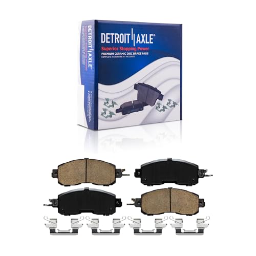 Image of Detroit Axle - Front Brake Kit for 2013-2025 Nissan Altima | Drilled and Slotted Disc Brake Rotors Ceramic Brake Pads with Hardware Replacement 11.65 inch inch Rotor