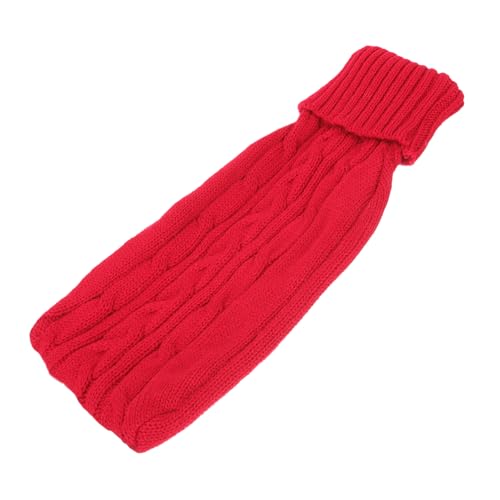 GANAZONO Bezug Hochtemperaturbeständig Waschbar Weicher Strickbezug Wärmflaschenhülle Komfortabel Hautfreundlich Rote Dekorative Schutzhülle Für...