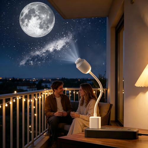 Projecteur LED rotatif veilleuse d'ambiance avec films interchangeables USB