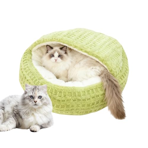 Cama para Gatos con Capucha,Cama para Perros Cómoda Antideslizante De Tamaño Pequeño con Calor - Tienda Casa para Mascotas De Cachorros,para Hogar Residencia Apartamento Dormitorio Sala