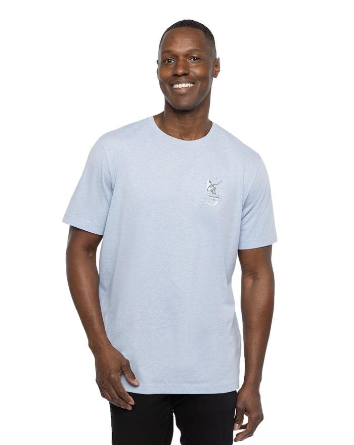 TRAVISMATHEWMens Salty Tee, Heather Bel Air Blue