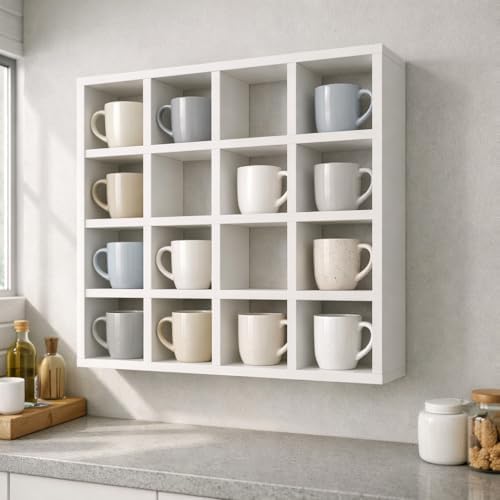 Nicho Porta Canecas/Toalhas 16 Divisões 100% MDF