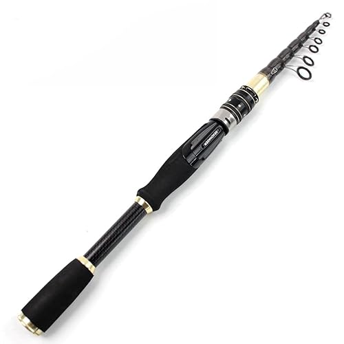 Multifunctional telescopic portable lure fishing rod, made of carbon fiber, durable fishing gear, pocket travel fishing rod (2.4