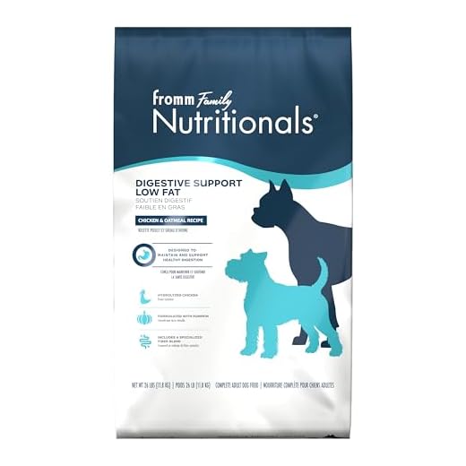 Fromm Family Nutritionals Digestive Support Low Fat Dry Dog Food - Chicken & Oatmeal Recipe Adult Dog Food - Supports Healthy Digestion - Contains Pumpkin - 26 lb