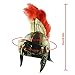 Adult Roman Helmet,Greek Costume Helmets with Red Feather Plume,Costume Legion Helmet,Roman Spartans Helmets for Halloween Cosplay