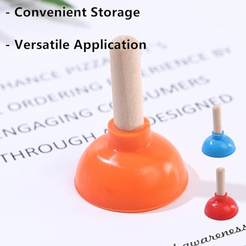 Image of 6 Pcs Tiny Toilet Plunger Shape Phone Holder Mini Sucker Stand for Supporting Cellphone, Moblie Phone, PSP