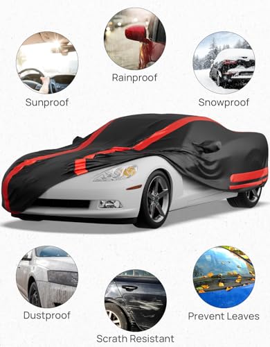 Image of JOYTUTUS Outdoor Car Cover for 2005-2013 Corvette C6 Stingray Z06 Z51