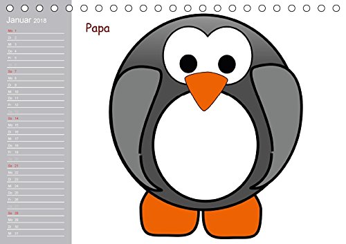 Pinguin-Familienspaß! / Geburtstagskalender (Tischkalender 2018 DIN A5 quer): Die lustige Cartoon-Familie in einem Kalender (Geburtstagskalender, 14 ... [Kalender] [Apr 01, 2017] Stanzer, Elisabeth
