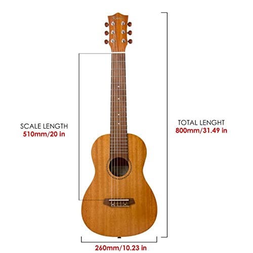 Ukulele 6 Strings Mini Travel Guitar Ukulele 31 inch Mahogany 20 Frets with Gig Bag Picks Strap Ukuleles - Les Beatles, Paul McCartney, John Lennon, RIngo Starr, George Harrison Ukulele 6 Strings Mini Travel Guitar Ukulele 31 inch Mahogany 20 Frets with Gig Bag Picks Strap Ukuleles – Image 3