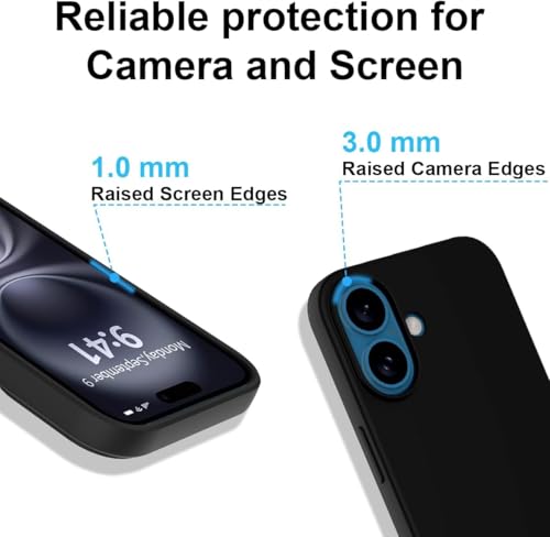 Image of Back Cover Compatible with iPhone 17 Case (6.3) Soft Touch Slim Liquid Silicone Full Protection Shock Proof Back Cover for iPhone 17 (SC Black)