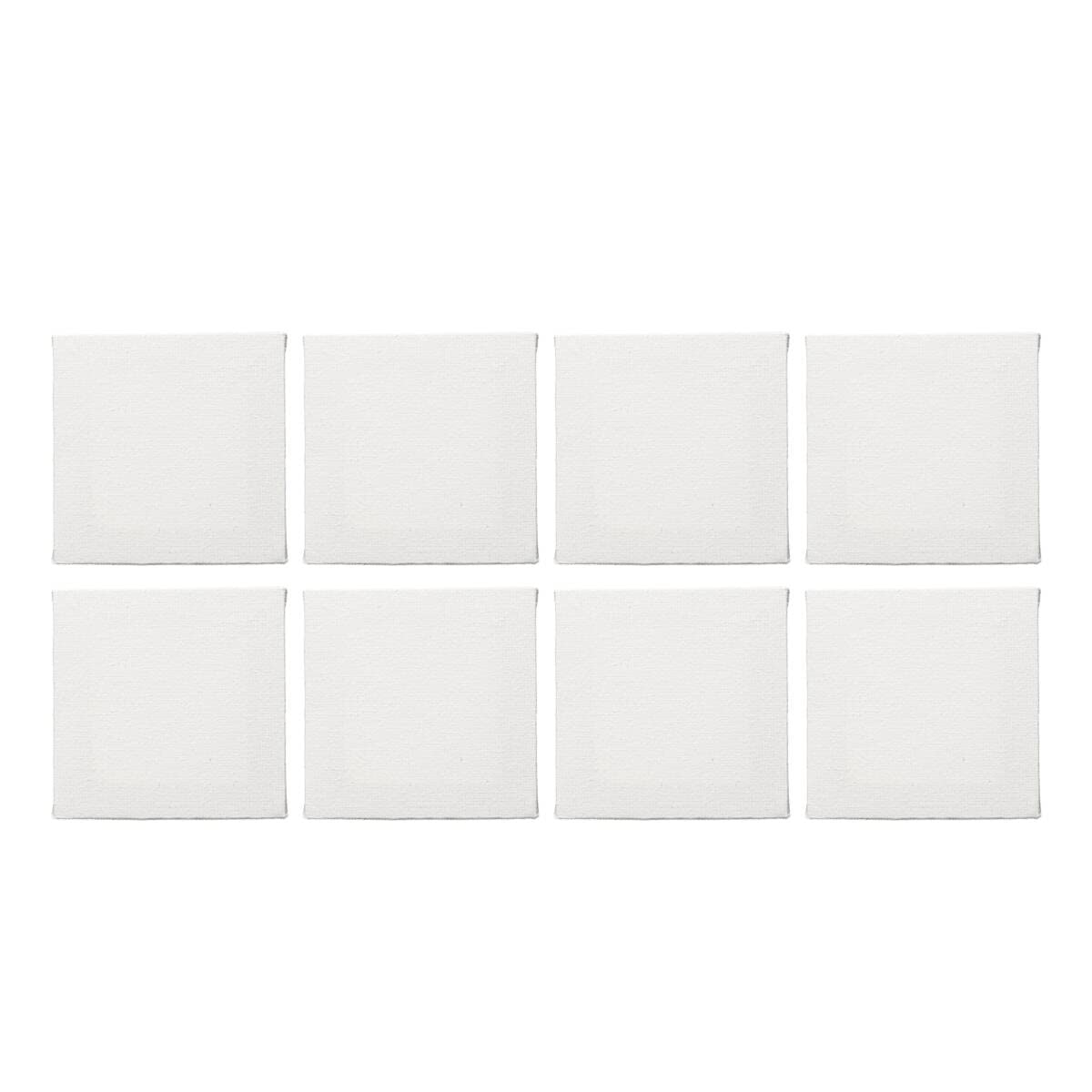 Leinwand auf Rolle, Rollenfarbe, 8-teilig/Set, weiße, leere Kunsttafeln, Mini-Künstlerleinwand, Kunsttafel, Acryl-/Ölfarbe, Holz + Baumwolle, Kunstwerkmalerei, 7 x 7 cm, Künstler- und Allzweckfarbe