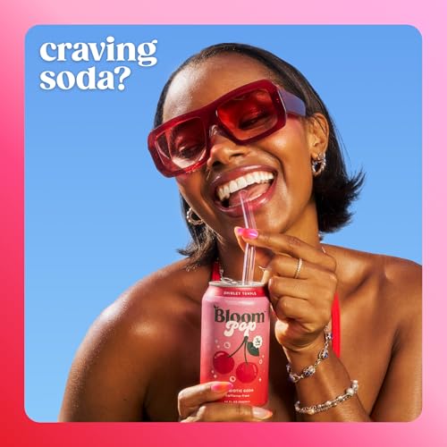 Image of Bloom Pop Prebiotic Soda 12 Pack, Shirley Temple Flavor, 12oz Cans | Prebiotic Soda for Gut Health, Low Calorie Soda, No Caffeine, Healthy Soft Drink Alternative