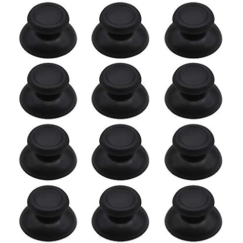 Replacement Joystick for PS4 Controller Dualshock 4, Plastic Thumbstick Grip Cap for Playstation 4 PS 4 Controller, 6 Pairs, Black Cover