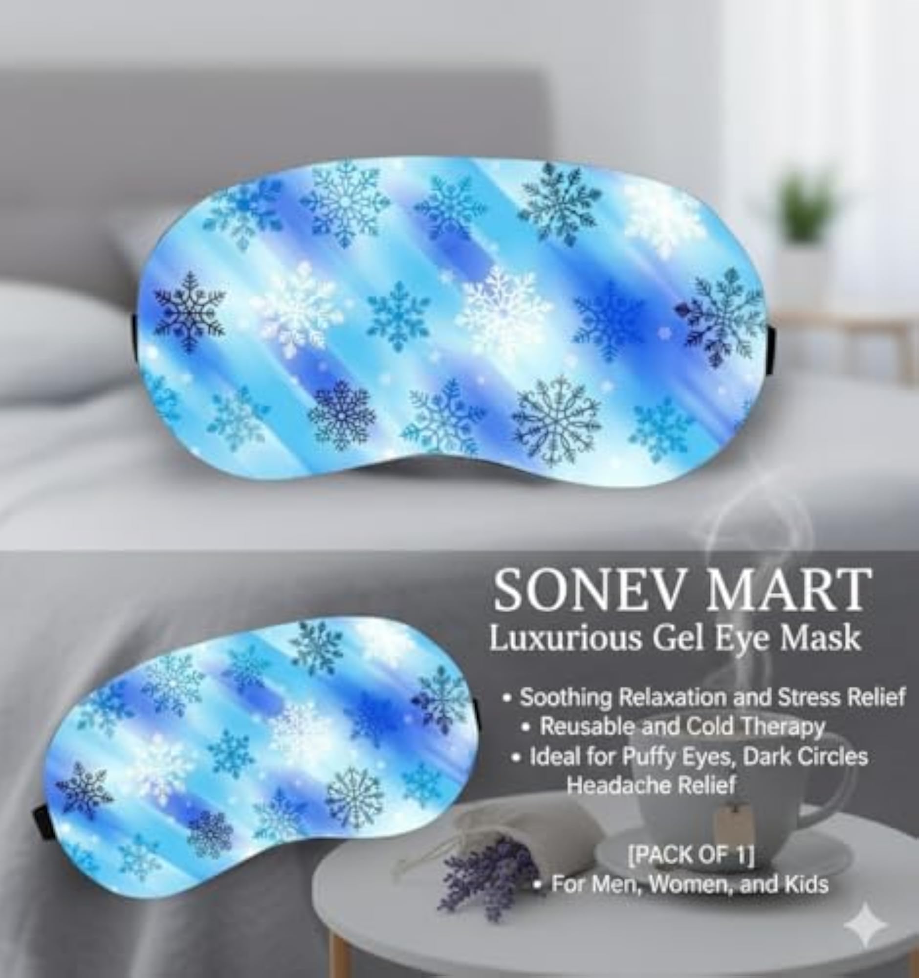 Cooling Reusable Gel Eye Mask for Puffy Eyes
